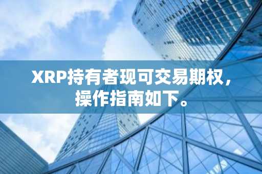 XRP持有者现可交易期权，操作指南如下。