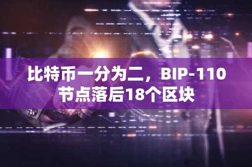 比特币一分为二，BIP-110节点落后18个区块