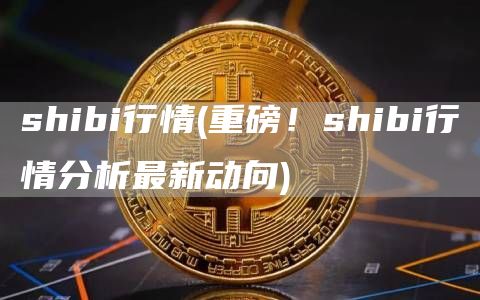 shibi行情 - 重磅!shibi行情分析最新动向