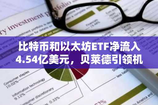 比特币和以太坊ETF净流入4.54亿美元,贝莱德引领机构加密需求
