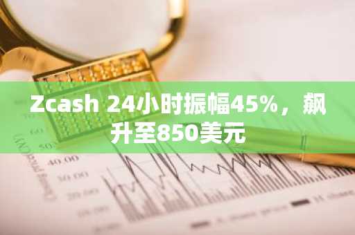 Zcash 24小时振幅45%，飙升至850美元