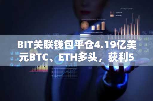 BIT关联钱包平仓4.19亿美元BTC、ETH多头，获利5500万美元