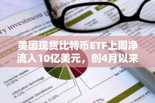美国现货比特币ETF上周净流入10亿美元，创4月以来最佳周表现