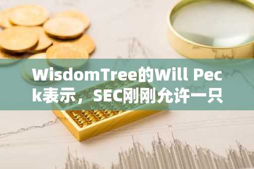 WisdomTree的Will Peck表示，SEC刚刚允许一只货币市场基金像稳定币一样交易
