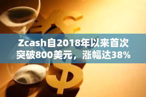 Zcash自2018年以来首次突破800美元,涨幅达38%…