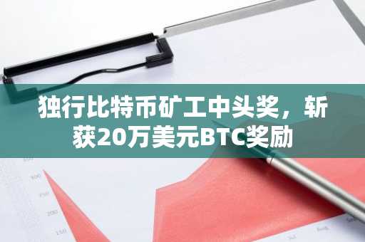 独行比特币矿工中头奖,斩获20万美元BTC奖励
