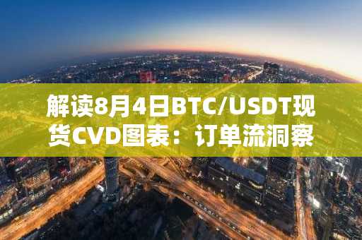 解读8月4日BTC/USDT现货CVD图表:订单流洞察
