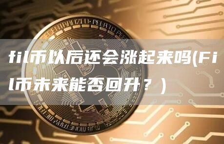 fil币以后还会涨起来吗 - Fil币未来能否回升?