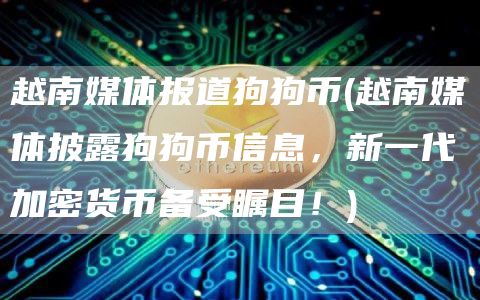 越南媒体报道狗狗币 - 越南媒体披露狗狗币信息,新一代加密货币备受瞩目!
