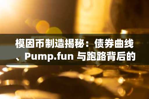 模因币制造揭秘:债券曲线、Pump.fun 与跑路背后的数学原理