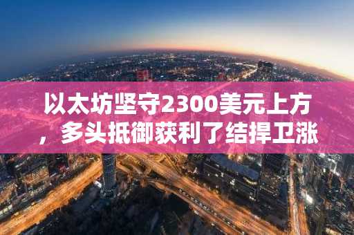 以太坊坚守2300美元上方，多头抵御获利了结捍卫涨势