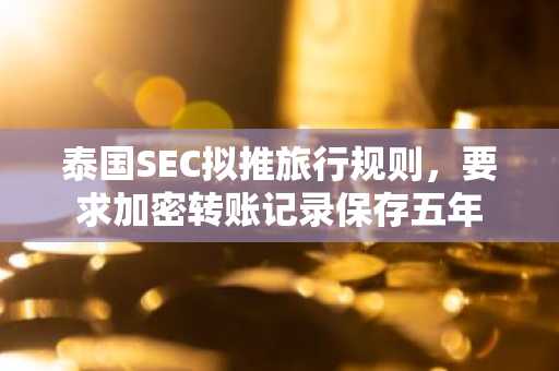 泰国SEC拟推旅行规则,要求加密转账记录保存五年