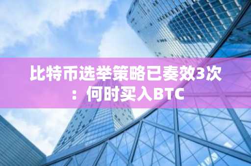 比特币选举策略已奏效3次：何时买入BTC
