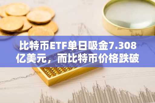 比特币ETF单日吸金7.308亿美元,而比特币价格跌破8万美元