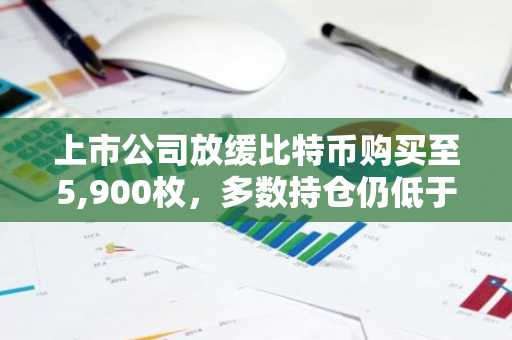 上市公司放缓比特币购买至5,900枚，多数持仓仍低于成本