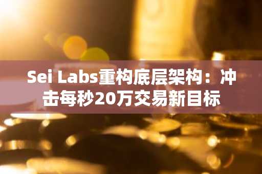 Sei Labs重构底层架构：冲击每秒20万交易新目标
