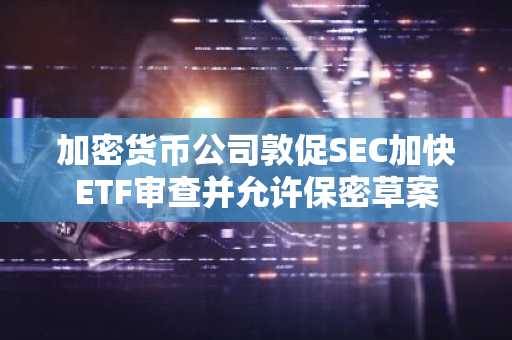 加密货币公司敦促SEC加快ETF审查并允许保密草案