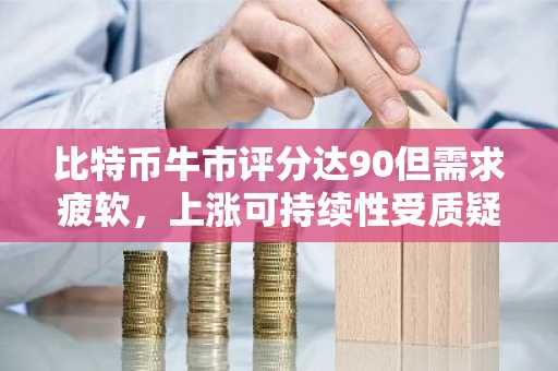 比特币牛市评分达90但需求疲软，上涨可持续性受质疑
