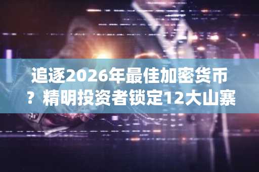追逐2026年最佳加密货币?精明投资者锁定12大山寨币,含100倍潜力Apeing