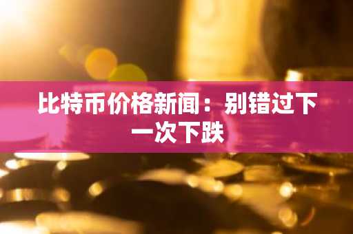 比特币价格新闻:别错过下一次下跌