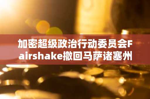加密超级政治行动委员会Fairshake撤回马萨诸塞州初选广告支出