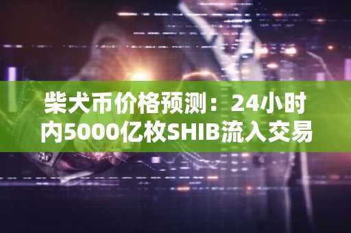 柴犬币价格预测：24小时内5000亿枚SHIB流入交易所，下一目标为0.0000062美元