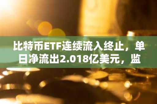 比特币ETF连续流入终止，单日净流出2.018亿美元，监管考验逼近