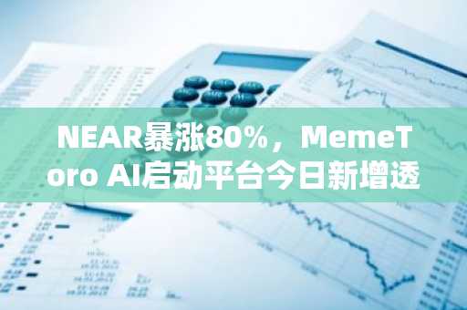 NEAR暴涨80%，MemeToro AI启动平台今日新增透明BNB链预售叙事