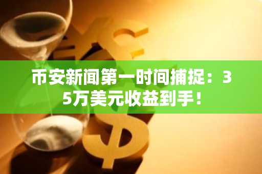 币安新闻第一时间捕捉:35万美元收益到手!