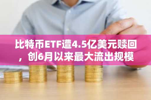 比特币ETF遭4.5亿美元赎回，创6月以来最大流出规模