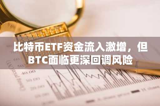 比特币ETF资金流入激增，但BTC面临更深回调风险