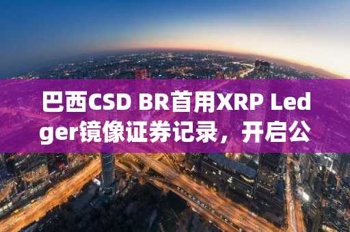 巴西CSD BR首用XRP Ledger镜像证券记录，开启公有链应用新纪元