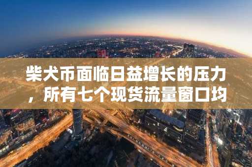 柴犬币面临日益增长的压力，所有七个现货流量窗口均转为负值