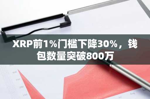 XRP前1%门槛下降30%，钱包数量突破800万