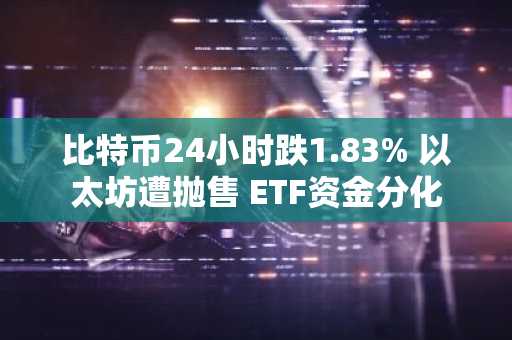 比特币24小时跌1.83% 以太坊遭抛售 ETF资金分化