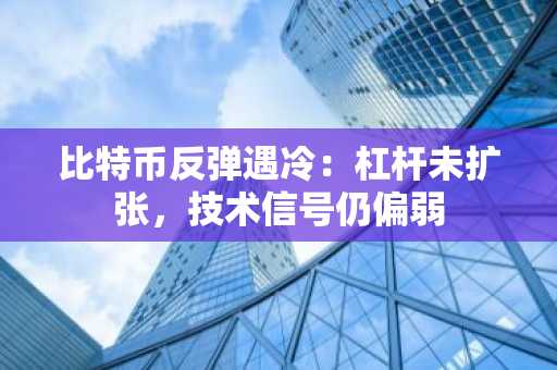 比特币反弹遇冷：杠杆未扩张，技术信号仍偏弱