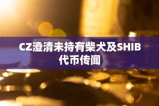 CZ澄清未持有柴犬及SHIB代币传闻