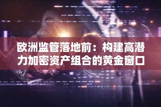 欧洲监管落地前：构建高潜力加密资产组合的黄金窗口