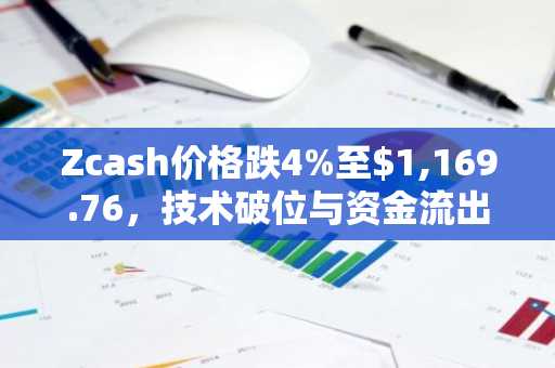 Zcash价格跌4%至$1,169.76，技术破位与资金流出成主因