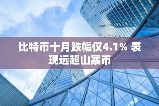 比特币十月跌幅仅4.1% 表现远超山寨币