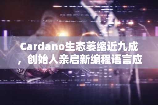 Cardano生态萎缩近九成，创始人亲启新编程语言应对危机