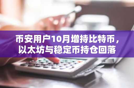币安用户10月增持比特币，以太坊与稳定币持仓回落