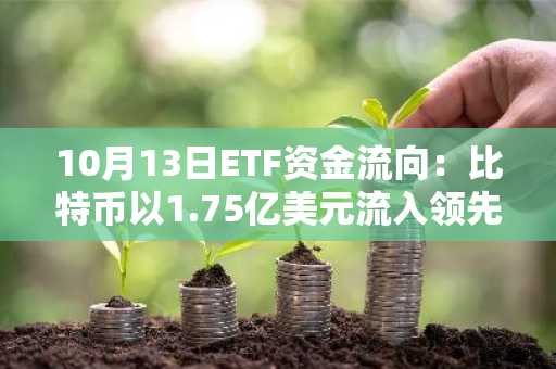 10月13日ETF资金流向:比特币以1.75亿美元流入领先