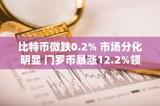 比特币微跌0.2% 市场分化明显 门罗币暴涨12.2%领跑