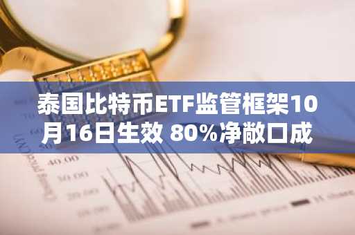 泰国比特币ETF监管框架10月16日生效 80%净敞口成核心门槛