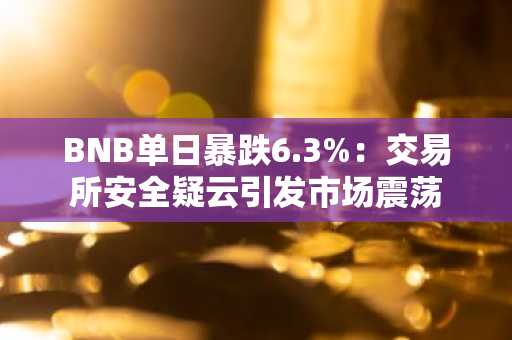 BNB单日暴跌6.3%：交易所安全疑云引发市场震荡