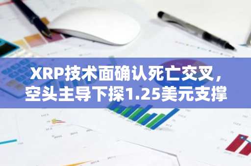 XRP技术面确认死亡交叉，空头主导下探1.25美元支撑
