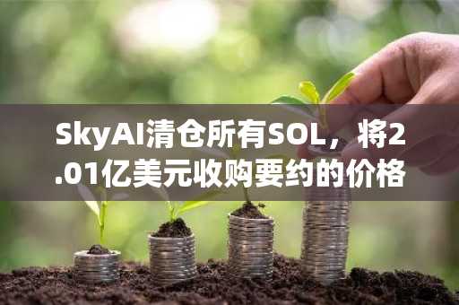 SkyAI清仓所有SOL，将2.01亿美元收购要约的价格条件下调