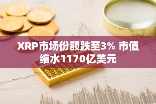 XRP市场份额跌至3% 市值缩水1170亿美元