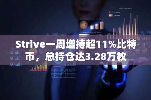 Strive一周增持超11%比特币，总持仓达3.28万枚